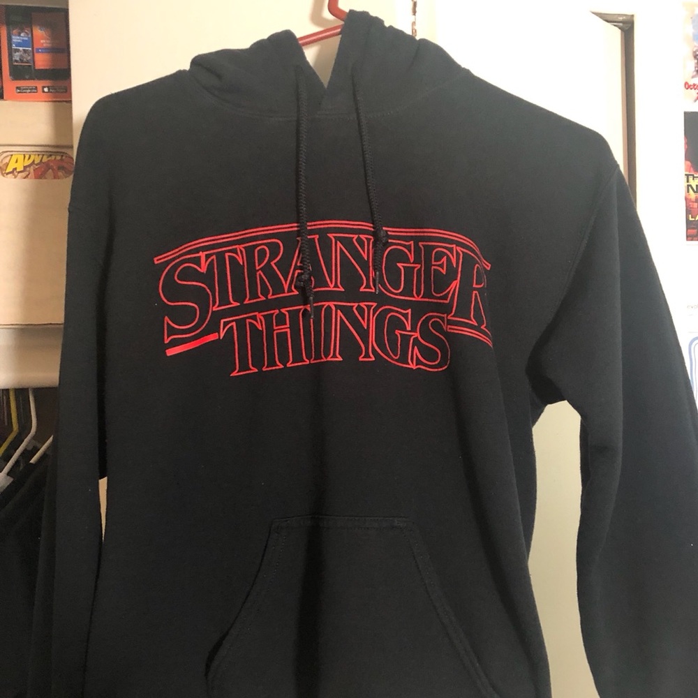 Stranger Things Small Black Hoodie Gildan